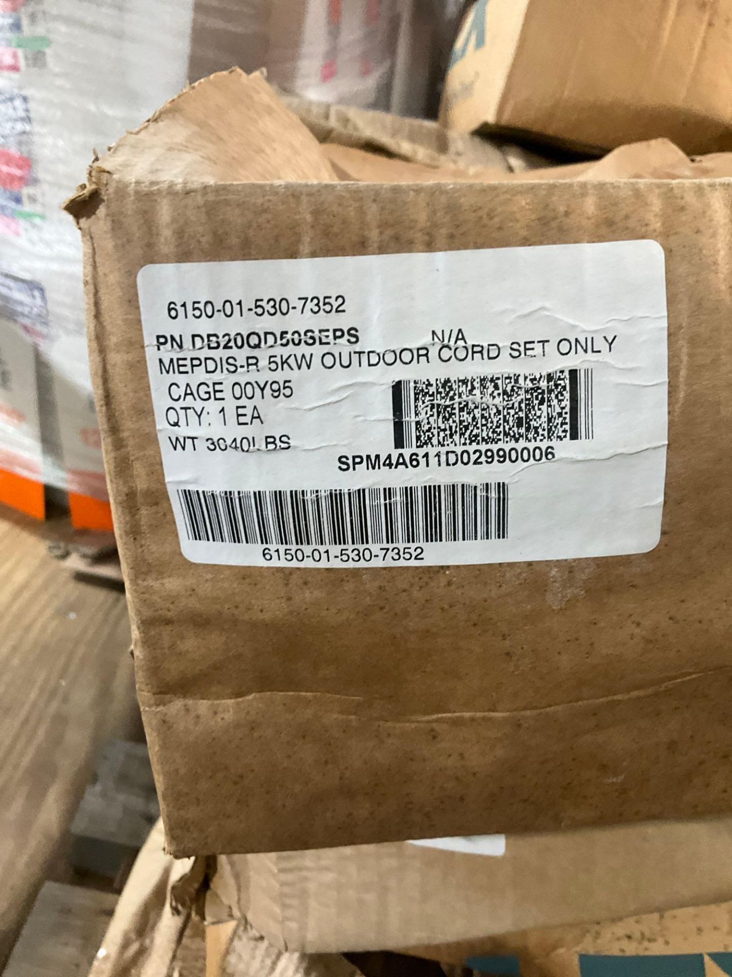 ...( 34 ) LEX 6150-01-530-7352 DB20QD50SEPS 2 Pole, 3 Wire, 20A 120V OUTDOOR CORD 50' IRP ( 18 ).... - Image 18 of 22