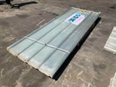 UNUSED POLYCARBONATE ROOF PANEL , THICKNESS CORRUGATED FOAM, APPROX 95" L x 28" , APPROX 30 PIECE (