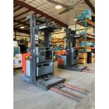 TOYOTA ORDER PICKER MODEL 6BPU15, ELECTRIC, APPROX MAX CAPACITY 3000LBS, APPROX MAX HEIGHT 240in,...