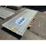 UNUSED POLYCARBONATE ROOF PANEL , THICKNESS CORRUGATED FOAM, APPROX 95" L x 28" , APPROX 30 PIECE (