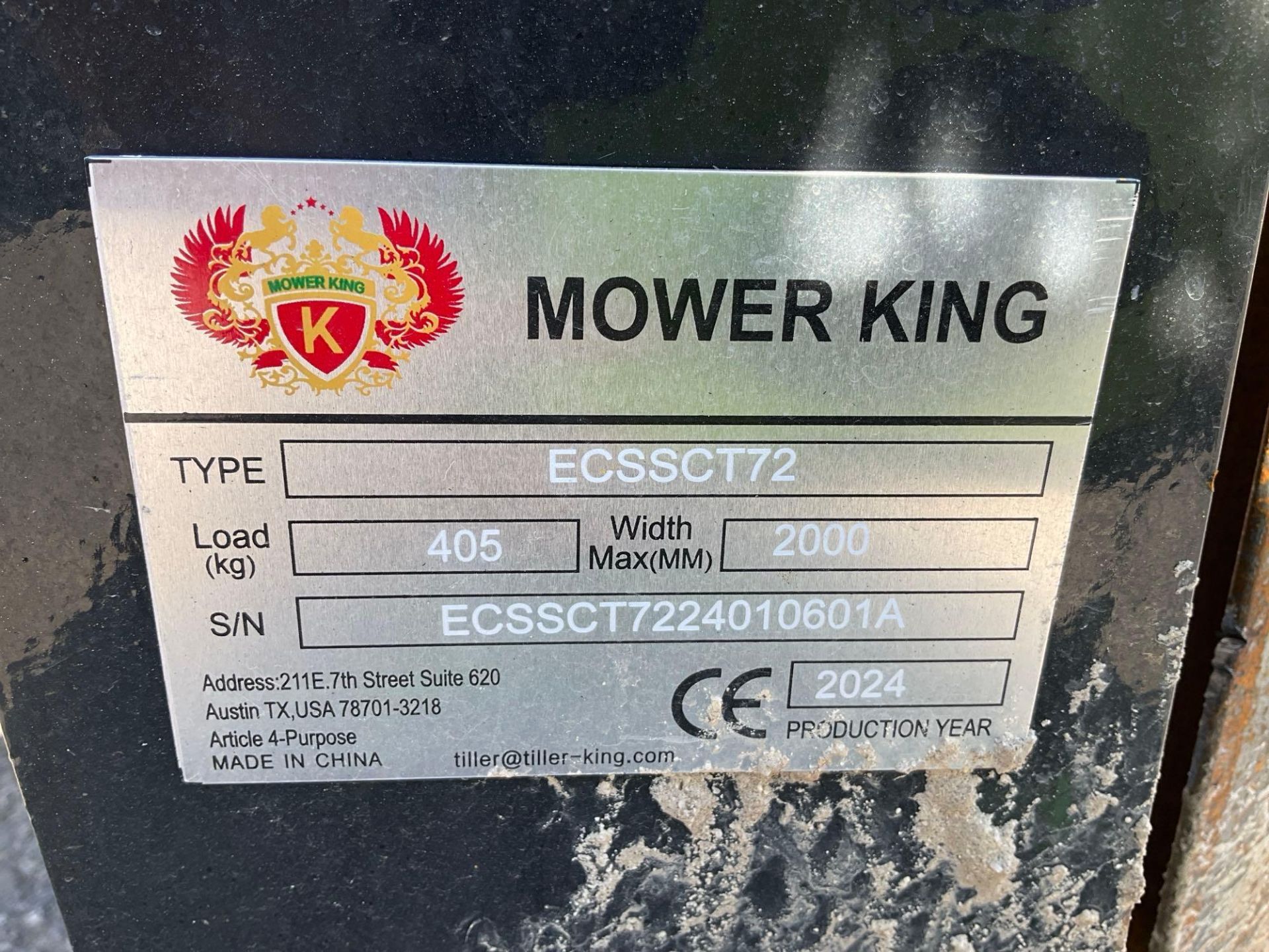 UNUSED 2024 MOWER KING TRENCHER ATTACHMENT MODEL ECSSCT72 FOR UNIVERSAL SKID STEER - Image 10 of 10