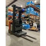 TOYOTA ORDER PICKER MODEL 6BPU15, ELECTRIC, APPROX MAX CAPACITY 3000LBS, APPROX MAX HEIGHT 240in,...