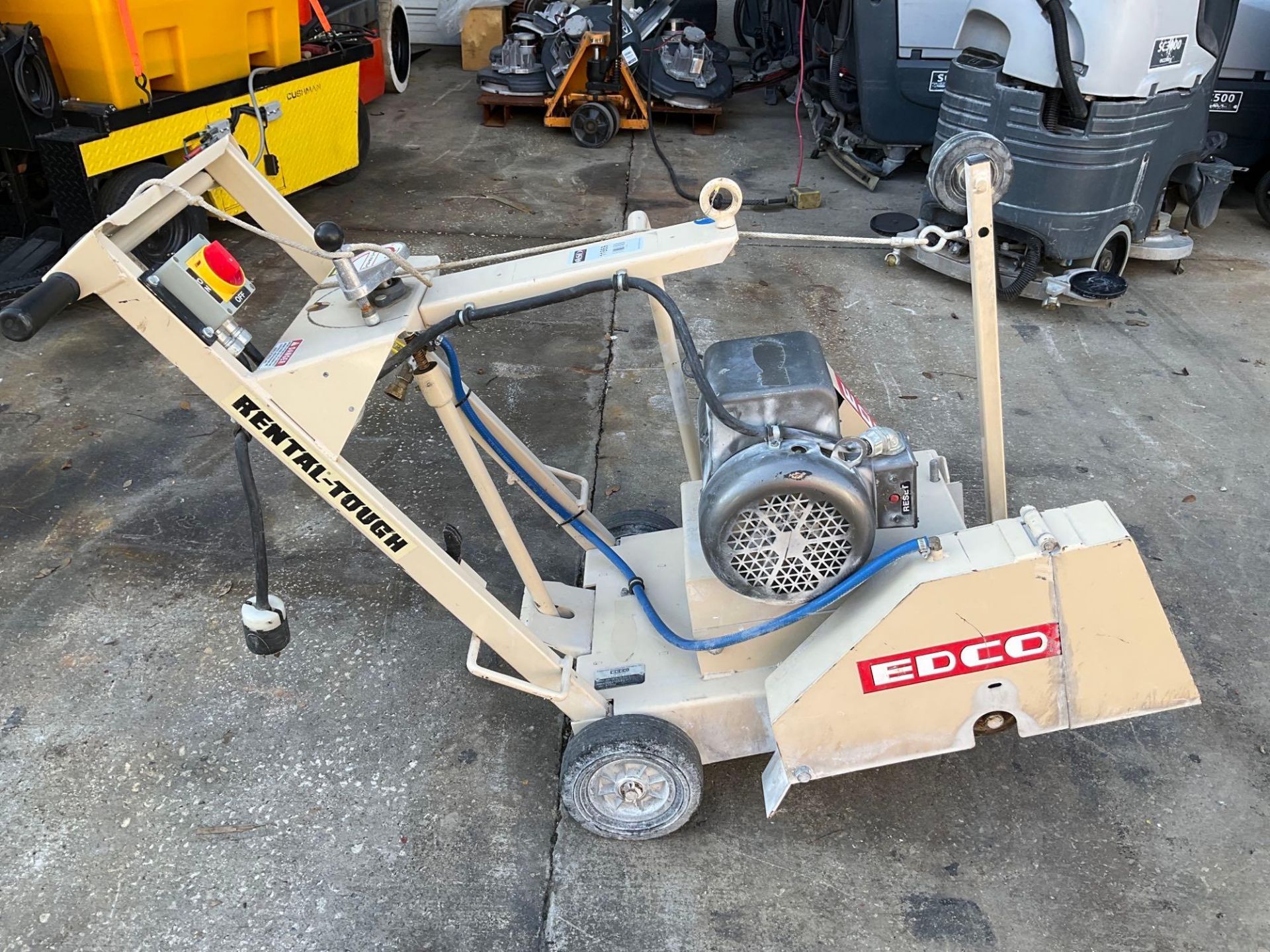 EDCO WALK BEHIND SAW MODEL DS-18-5/230/1 WITH BALDOR RELIANCER MOTOR, ELECTRIC , NO BLADE, WORKS - Image 6 of 10