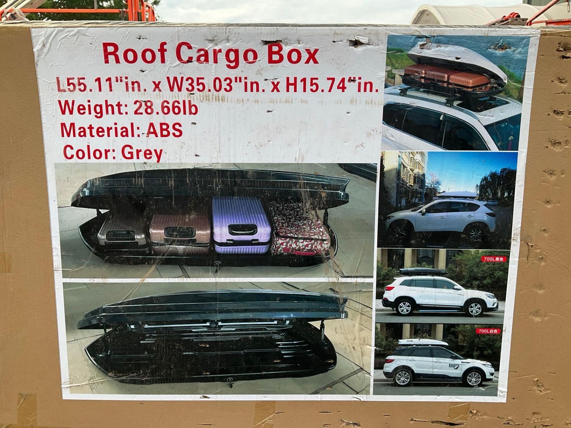 UNUSED ROOF CARGO BOX, APPROX 55.11" L x 35.03" W X 15.74" T, APPROX 1 IN BOX - Image 6 of 6