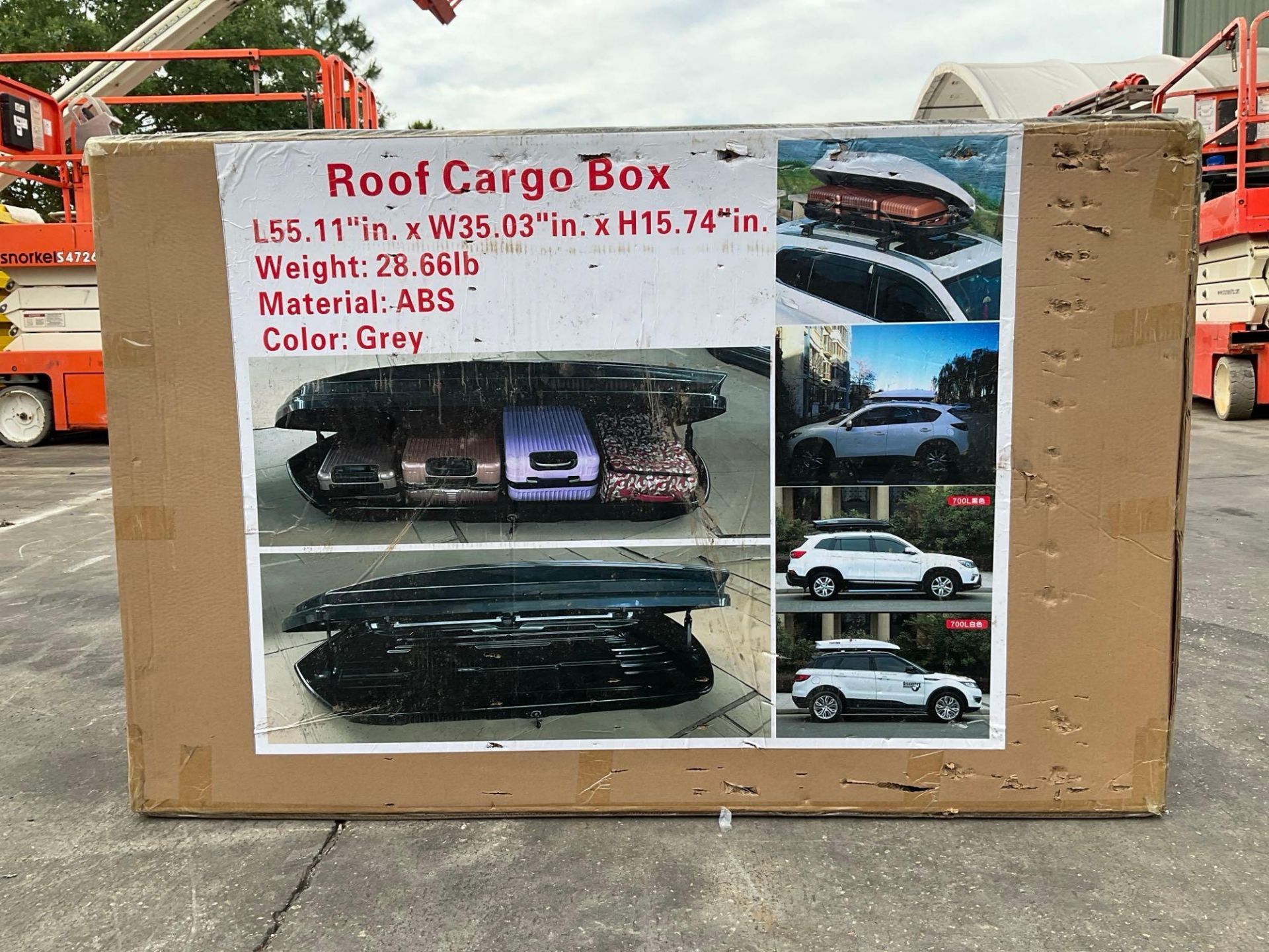 UNUSED ROOF CARGO BOX, APPROX 55.11" L x 35.03" W X 15.74" T, APPROX 1 IN BOX - Image 2 of 6