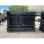 ( 24) NEW AGT 10 FT WROUGHT IRON SITE FENCE NEW SUPPORT EQUIPMENT, APPROX 240'