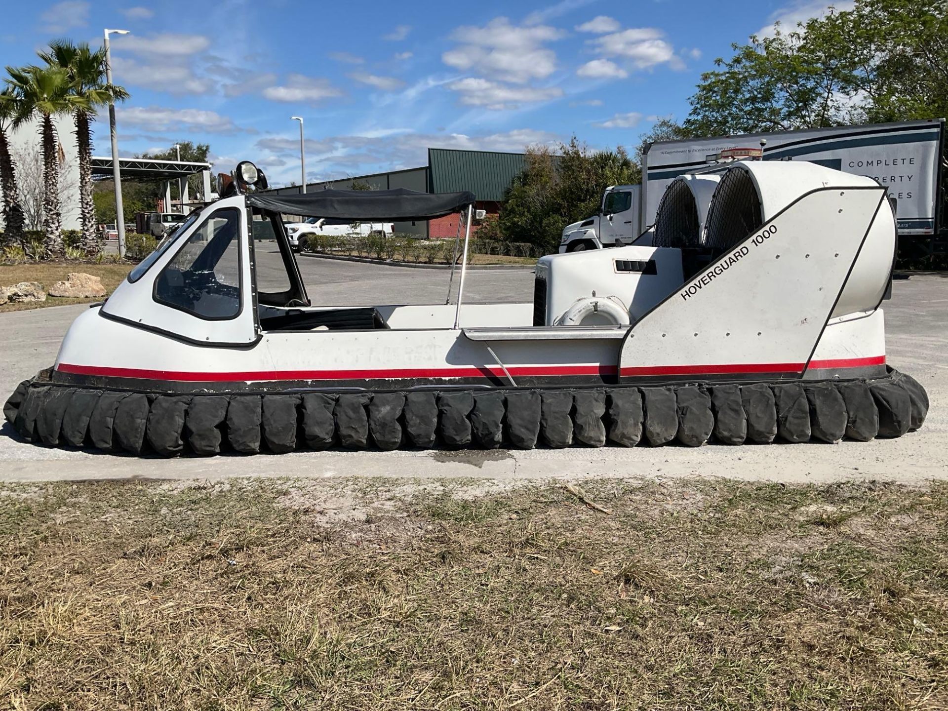 HOVERGUARD HOVERCRAFT W/TRAILER, HOVERTOUR 1000 MODEL 7900200, NEW BATTERY , 37 HRS SHOWING - Image 4 of 39