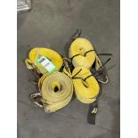 ( 4 ) WOOD TUFF TOW HEAVY DUTY RATCHET TIE DOWNS, APPROX RATED CAPACITY 15,000LBS