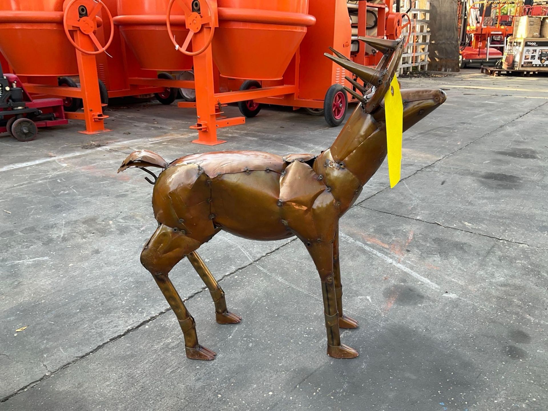 METAL MINIDEER STATUE, APPROX 27" - Image 2 of 8