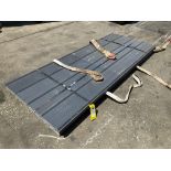 UNUSED METAL ROOF PANELS WITH ( 1 ) METAL FORKLIFT PALLET, PANELS APPROX 8FT L x 3FT W , APPROX 70