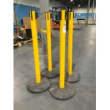 4 CROWD CONTROL RETRACTABLE BARRICADES