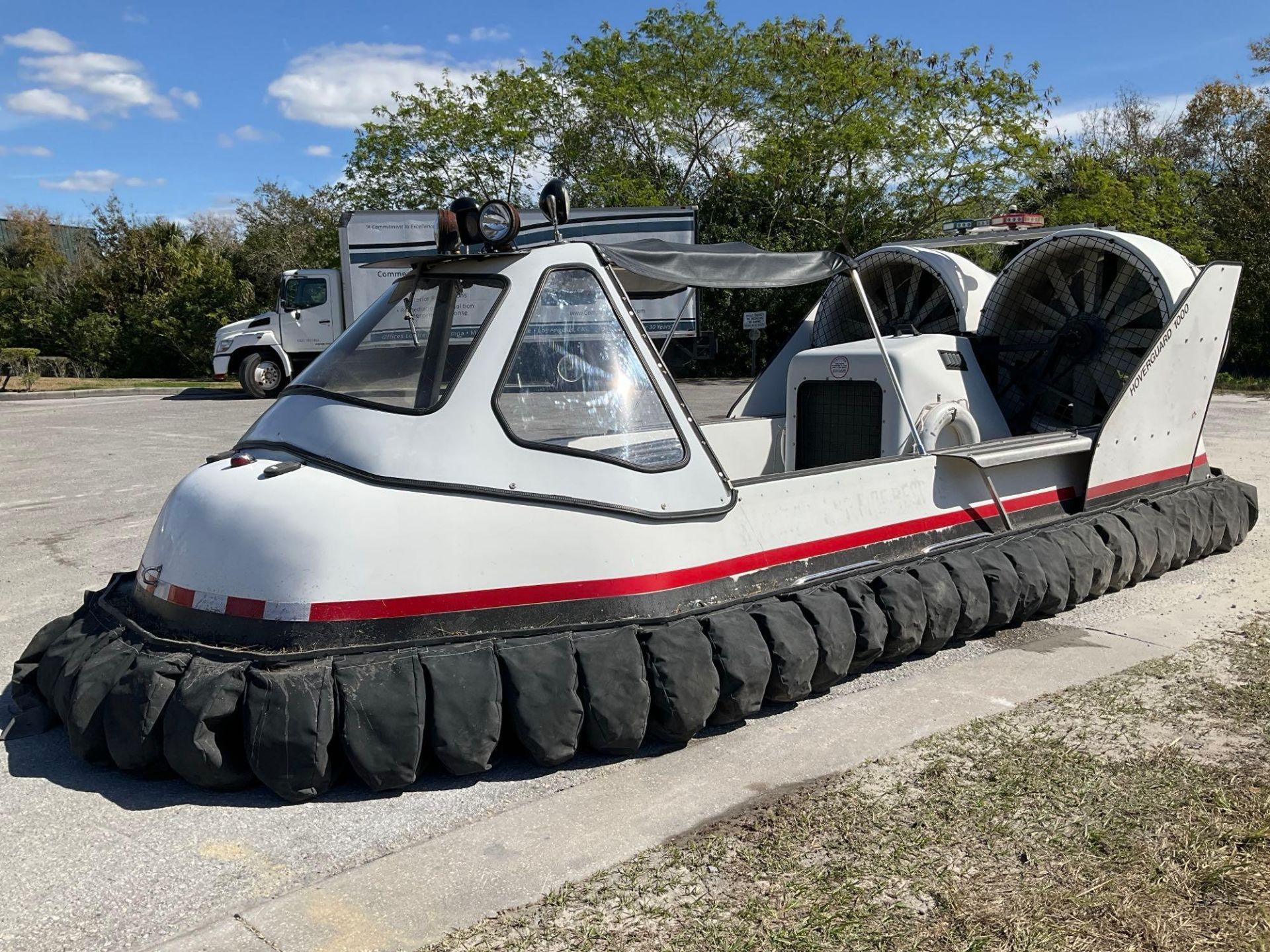 HOVERGUARD HOVERCRAFT W/TRAILER, HOVERTOUR 1000 MODEL 7900200, NEW BATTERY , 37 HRS SHOWING