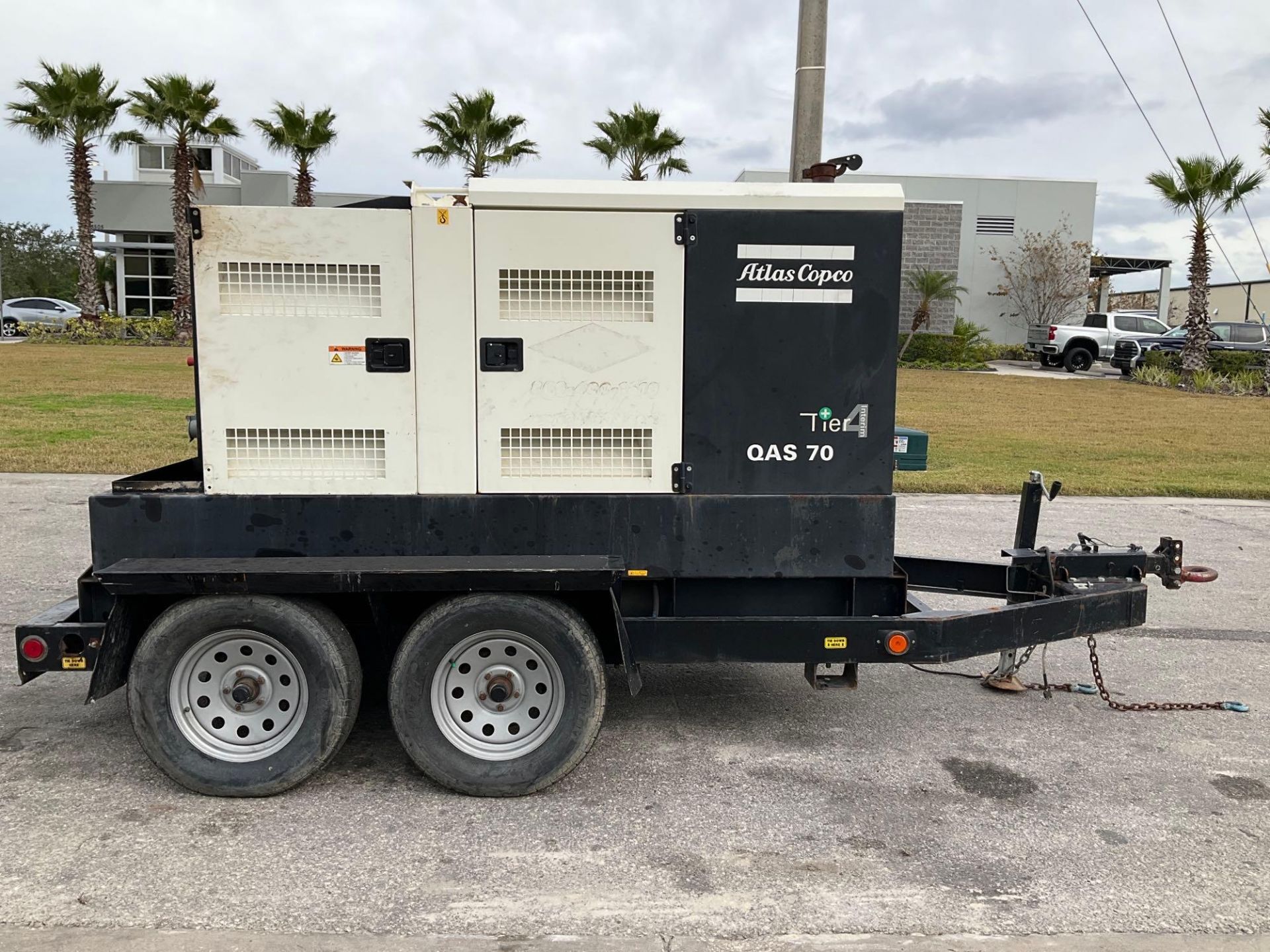 ATLAS COPCO TIER 4 INTERIM GENERATOR MODEL QAS70 , TRAILER MOUNTED, DIESEL, JOHN DEERE ENGINE, PH... - Image 9 of 21