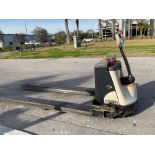 CROWN PALLET JACK MODEL WP3035-45, ELECTRIC , 24V, APPROX MAX CAPACITY 4500LBS, FORKS APPROX 8FT,