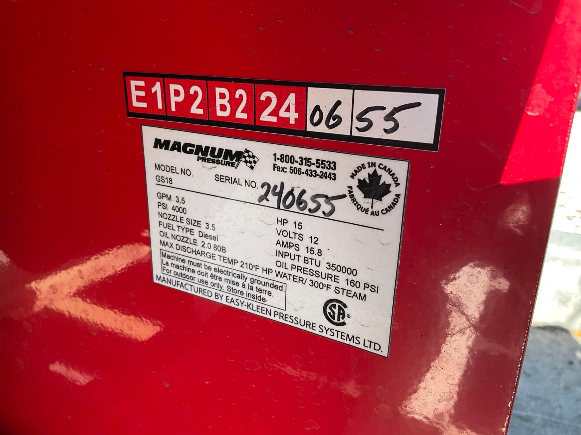 UNUSED 2024 MAGNUM 4000 SERIES GOLD HOT WATER PRESSURE WASHER,DIESEL GAS POWER, ELECTRIC START, - Image 5 of 14