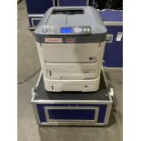 OKI DATA PRINTER FEEDER WITH SPECTRA ROLLING ROAD CASE MODEL N31199A , 8A; CASE APPROXIMATELY 30" L