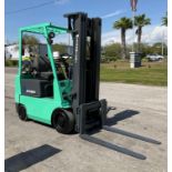 MITSUBISHI LP FORKLIFT MODEL FGC15, APPROX MAX CAPACITY 2700, APPROX MAX HEIGHT 190, TILT, SIDE