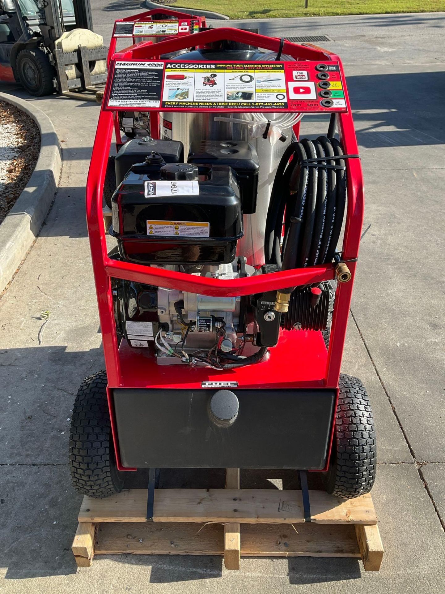 UNUSED 2024 MAGNUM 4000 SERIES GOLD HOT WATER PRESSURE WASHER,DIESEL GAS POWER, ELECTRIC START, - Image 10 of 14