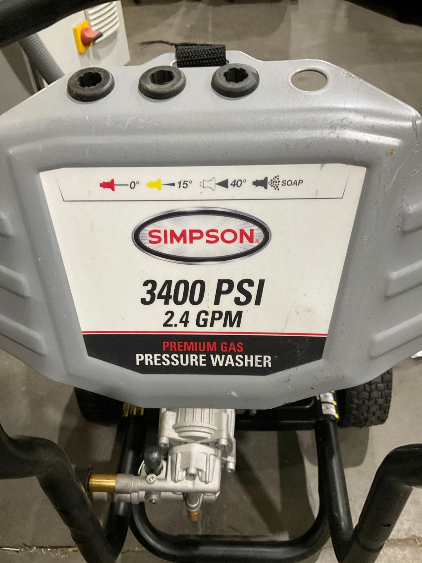 UNUSED SIMPSON 3400 PSI 2.4 GPM PROFESSIONAL PRESSURE WASHER, GAS POWERED, KOHLER SH SERIES MOTOR - Image 5 of 10