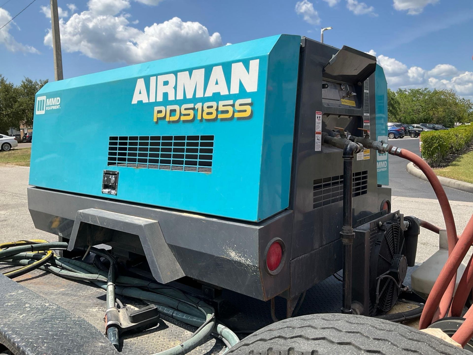 AIRMAN...PDS185S... PORTABLE COMPRESSOR, DIESEL, TRAILER MOUNTED, NEW BATTERY LOW HRS, RUNS & OPE... - Image 15 of 22