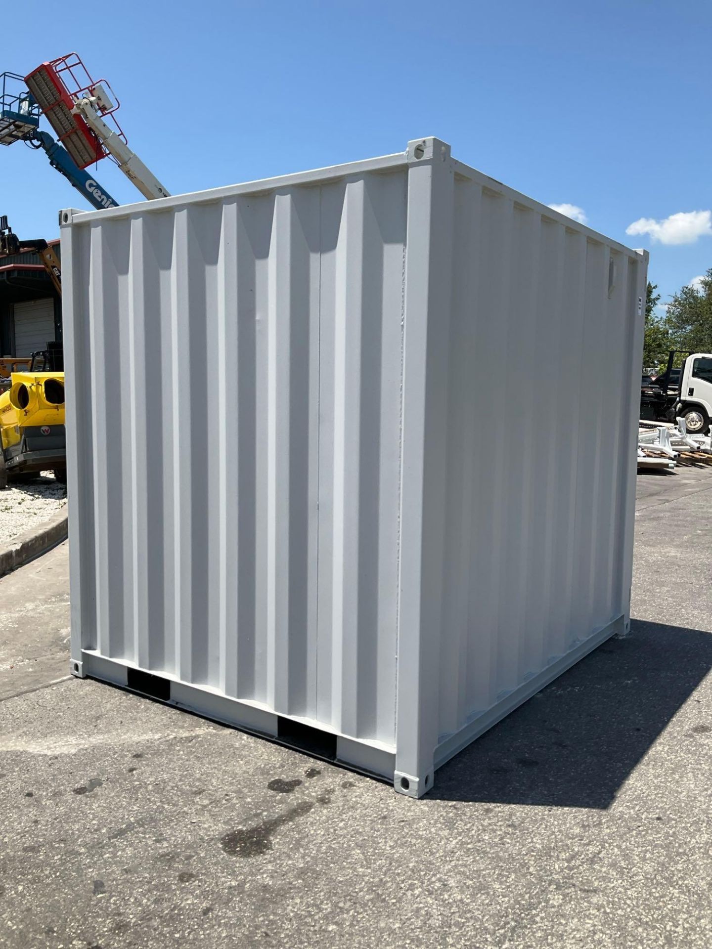 8FT OFFICE / STORAGE CONTAINER, FORK POCKETS WITH SIDE DOOR ENTRANCE & SIDE WINDOW, APPROX 86in T... - Image 3 of 8
