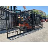 SET OF UNUSED GREAT BEAR 20FT BI PARTING WROUGHT IRON GATES, 10FT EACH PIECE (20' TOTAL WIDTH). 2...