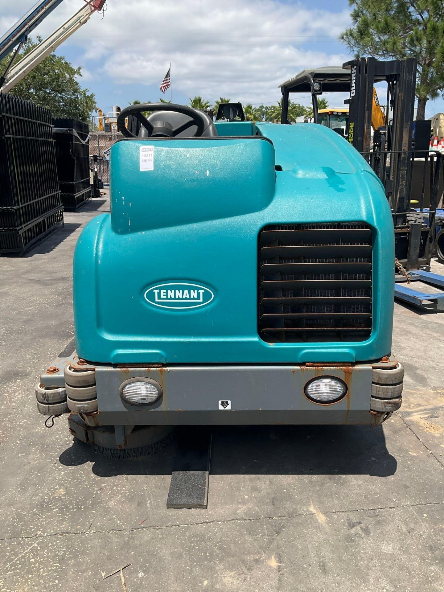 TENNANT RIDE ON SWEEPER MODEL S20, DIESEL,CONDITION UNKNOWN... - Image 8 of 11