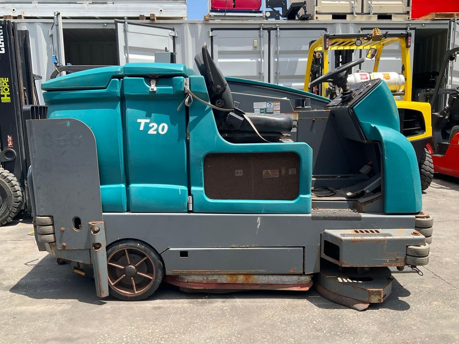 TENNANT RIDE ON SWEEPER MODEL S20, DIESEL,CONDITION UNKNOWN... - Image 2 of 11