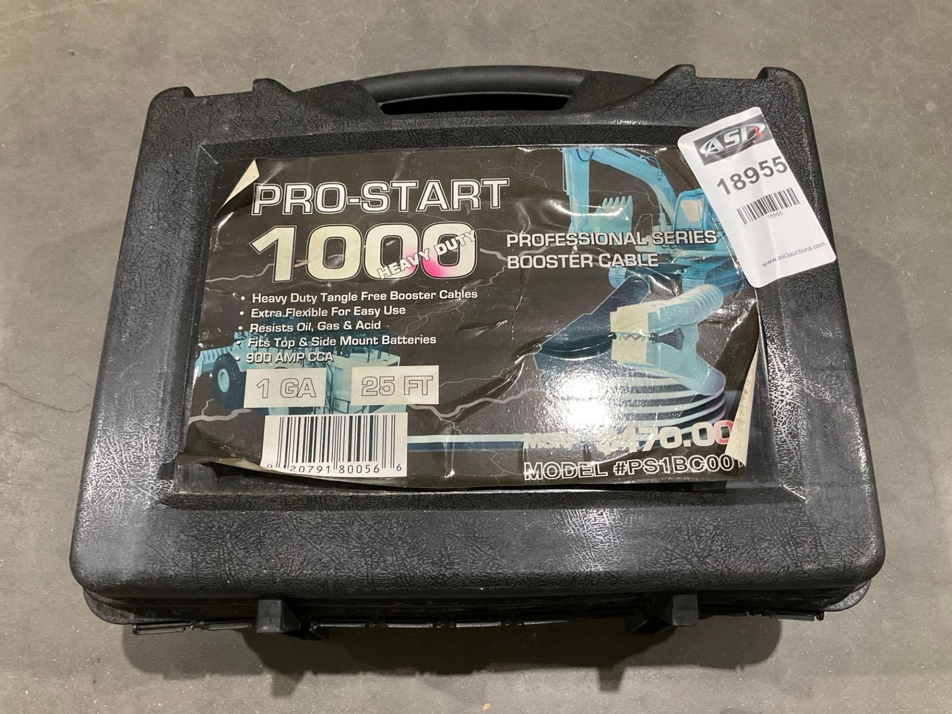 UNUSED PRO START 1000 HEAVY DUTY PROFESSIONAL SERIES BOOSTER CABLE, 1 GA, 25FT, 900 AMP CCA