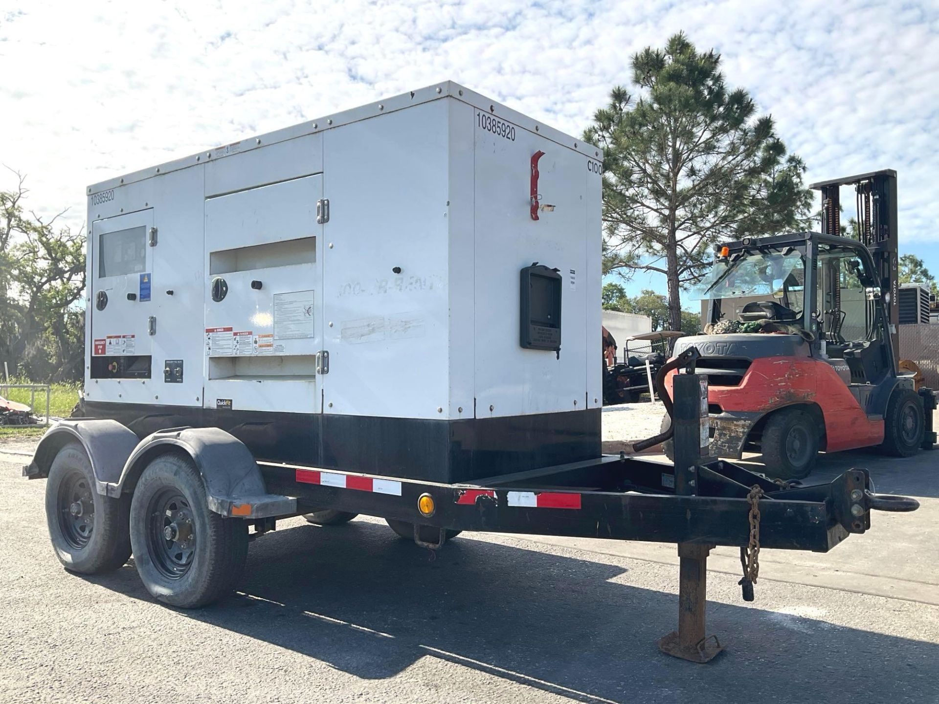 2015 CUMMINS GENERATOR MODEL C100D6R, DIESEL, TRAILER MOUNTED, APPROX PHASE 1/3, APPROX RATED KW - Image 8 of 22
