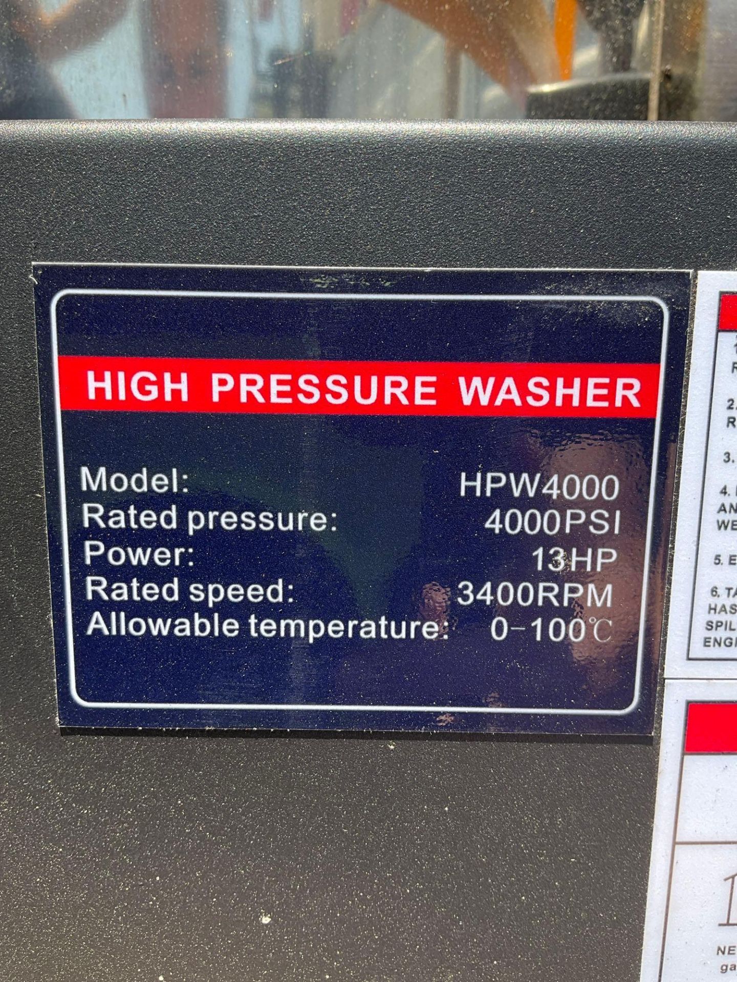 UNUSED AGT INDUSTRIAL HPW4000 HOT WATER PRESSURE WASHER,GAS POWER, DIESEL BURNER, ELECTRIC START,... - Image 11 of 11