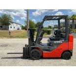 TOYOTA FORKLIFT MODEL 8FGCU25, LP POWERED, APPROX MAX CAPACITY 4700, MAX HEIGHT 80in, TILT, SIDE