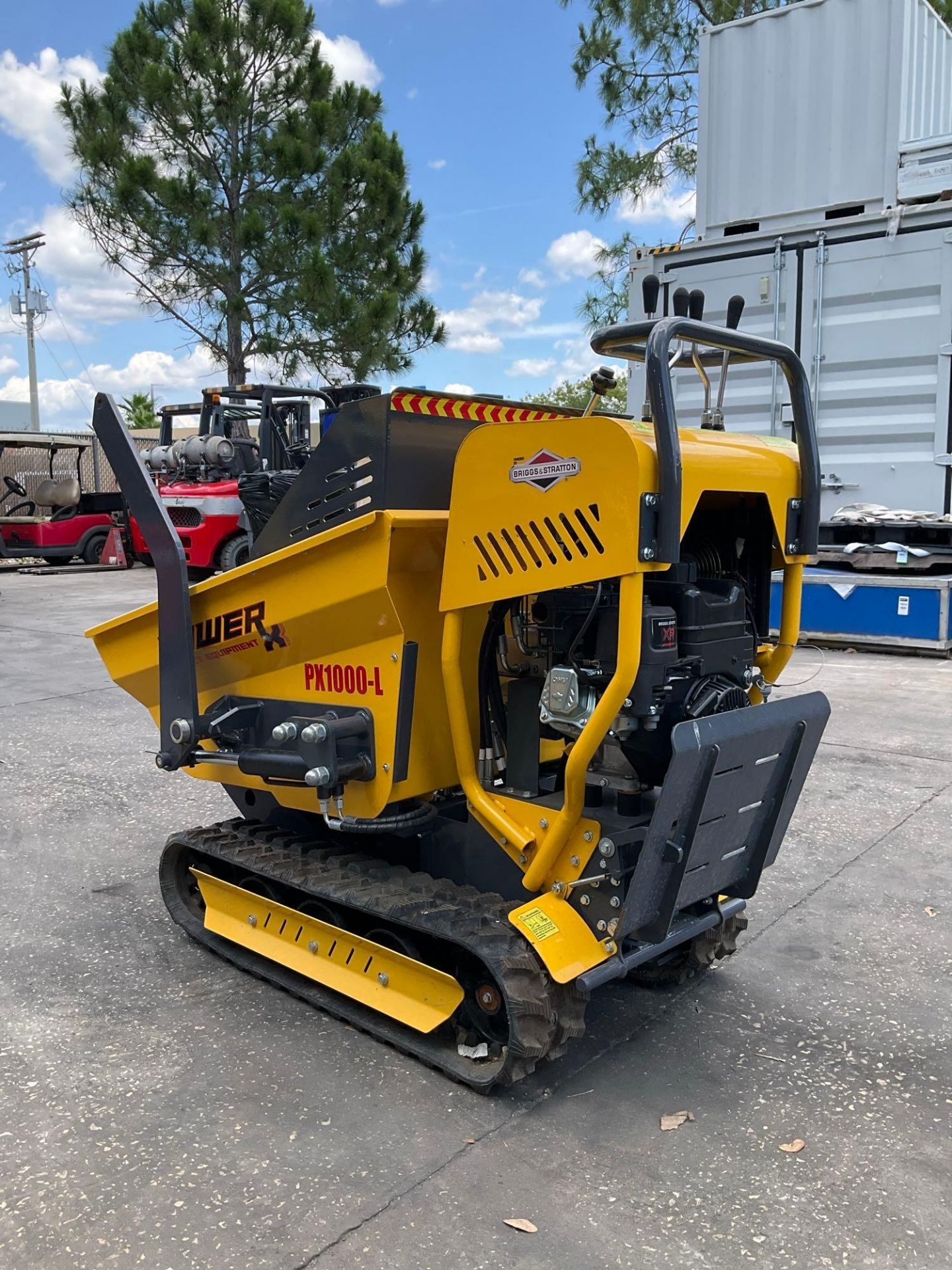 UNUSED 2023 POWER X MINI DUMPER MODEL PX1000-L P , GAS POWERED, ELECTRIC START, RUBBER TRACKS - Image 3 of 11