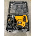 UNUSED...CORDED 32MM...ROTARY HAMMER DRILL IN CARRY CASE, HANDLE / ASST DRILL BITS /...AND CHUCK ...