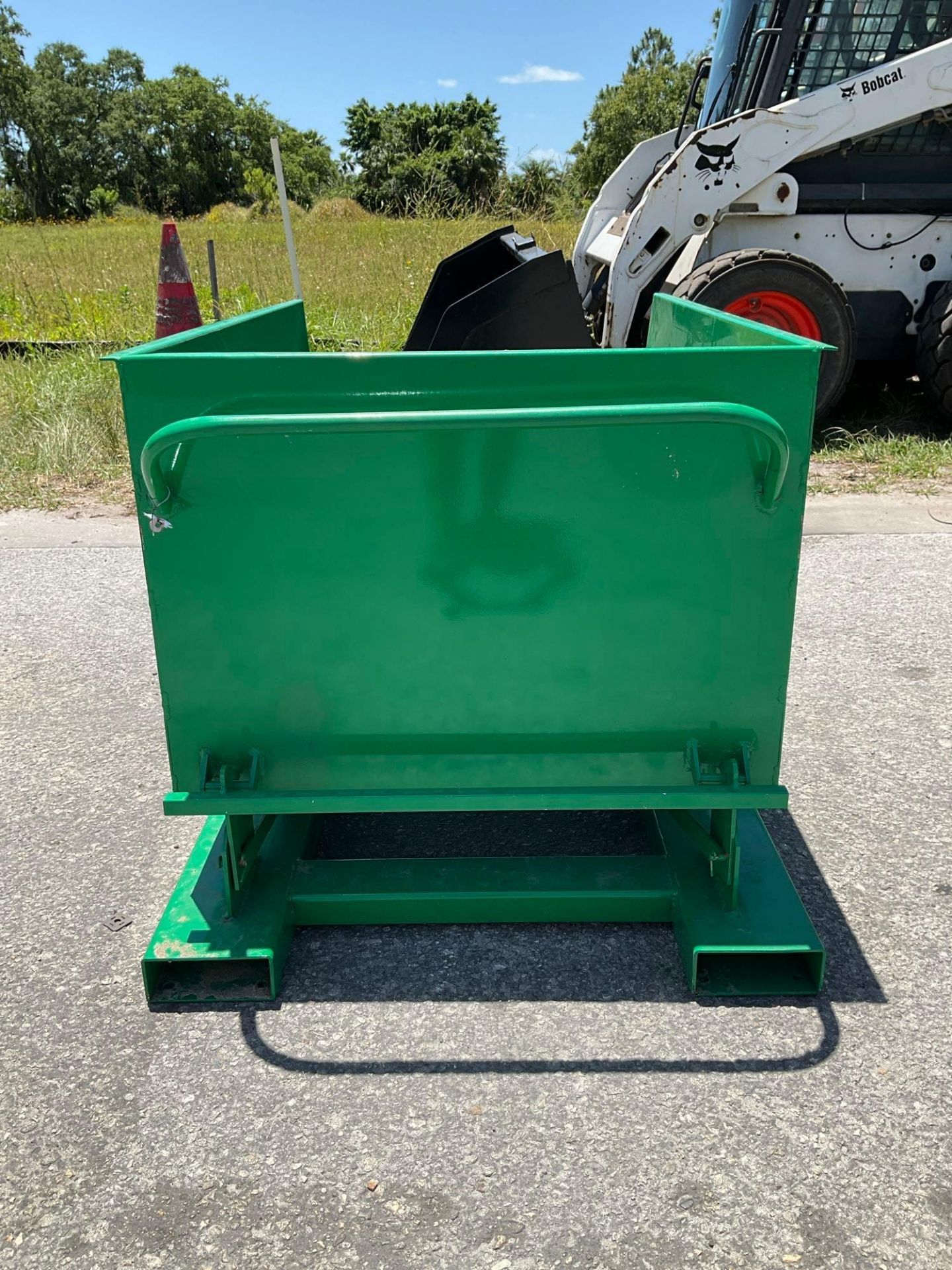 UNUSED... SMALL...SELF DUMPING HOPPER WITH FORK POCKETS - Image 5 of 8