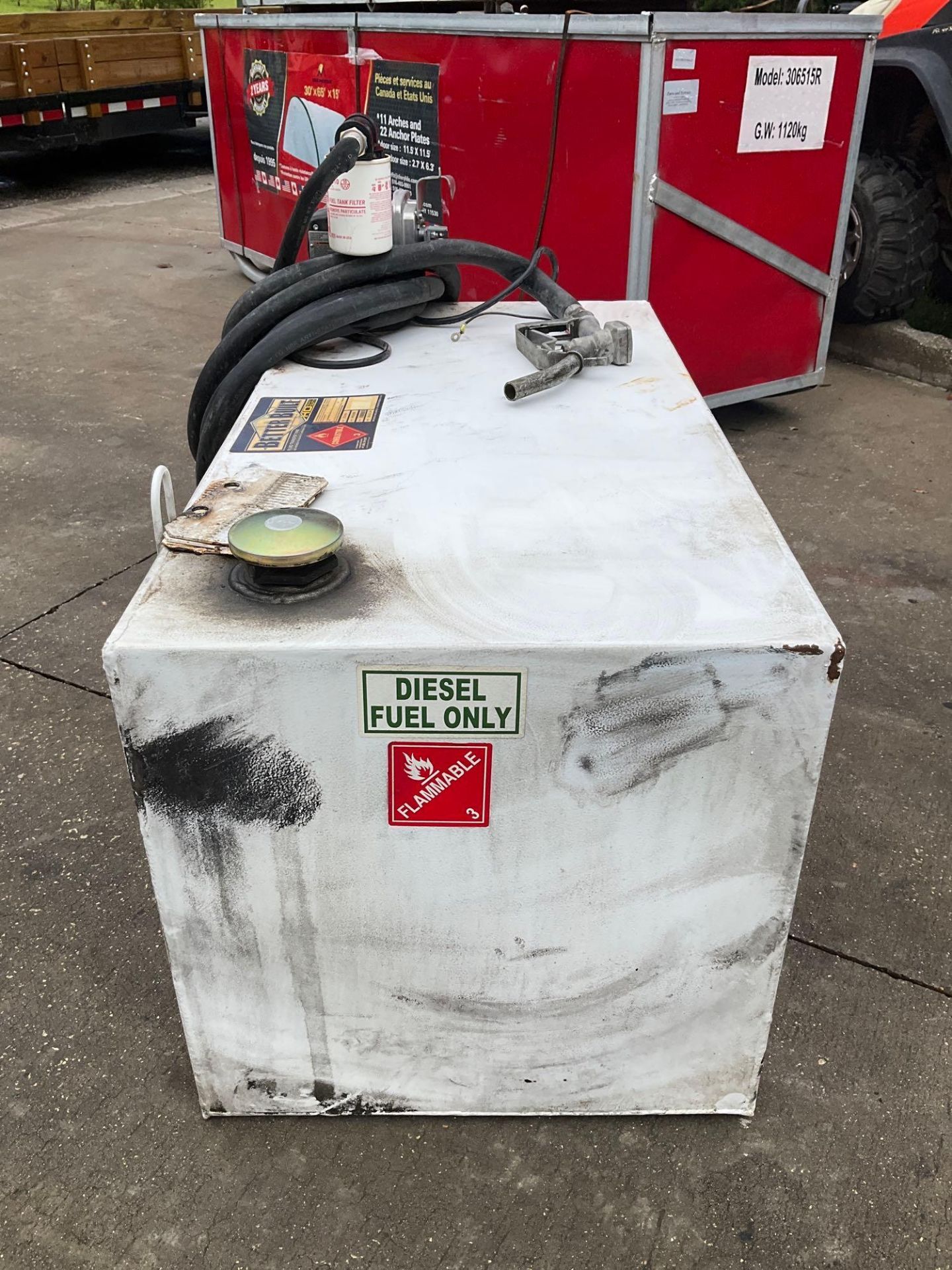 BETTER BUILT HEAVY DUTY FLUID TRANSFER TANK FUEL, APPROX 100 GAL CAPACITY, ROUGHNECK 12V FUEL - Image 7 of 10