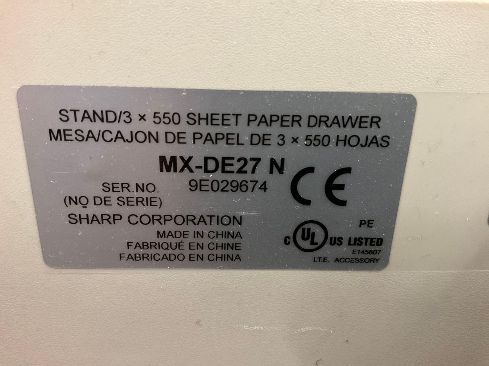 SHARP CORPORATION DIGITAL MULTIFUNCTIONAL MX-M5070, POWERS ON - Image 7 of 8