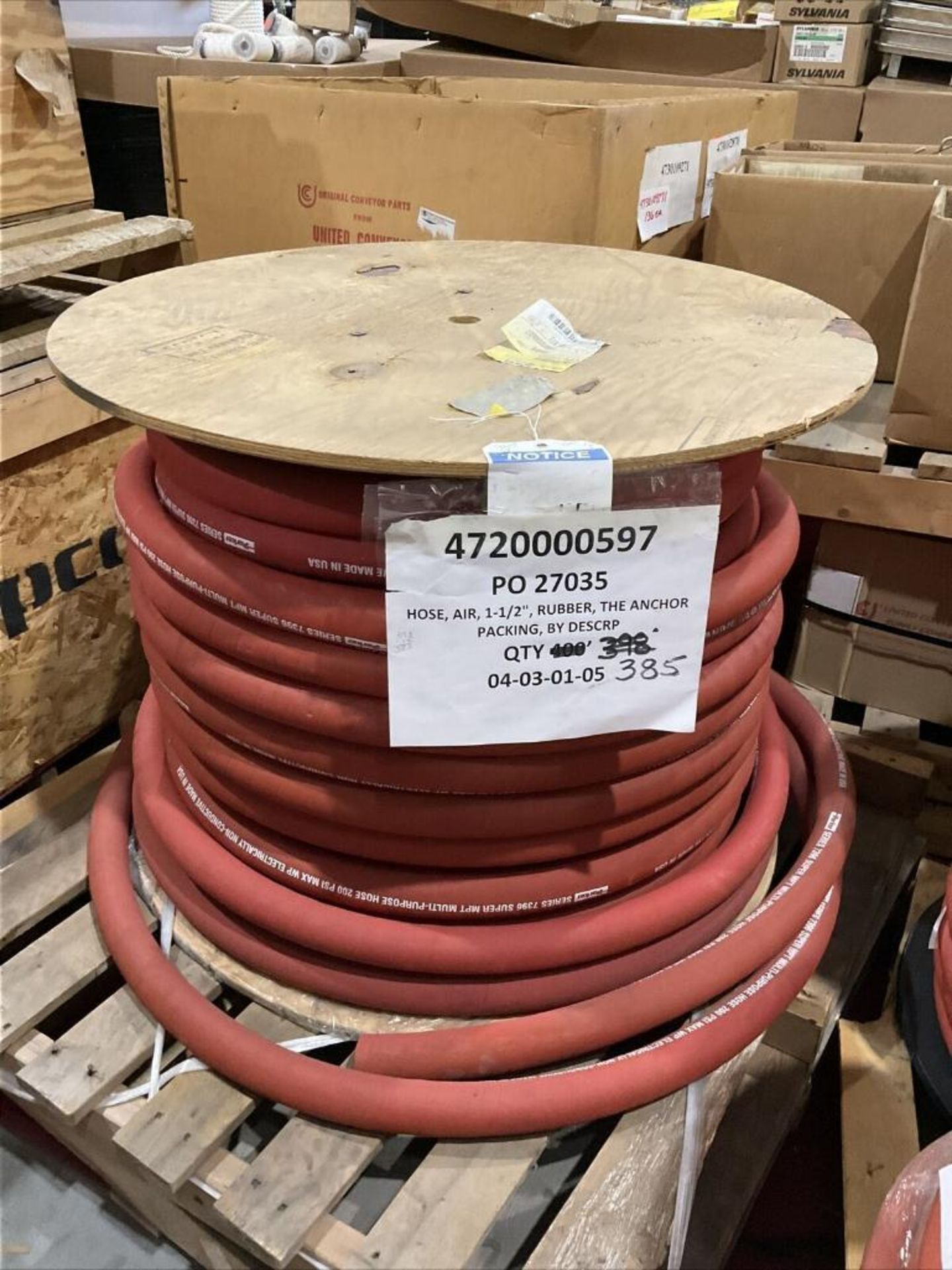 PARKER 7396-150200A MPT MULTI-PURPOSE HOSE 200 PSI 1.5? 385 FT