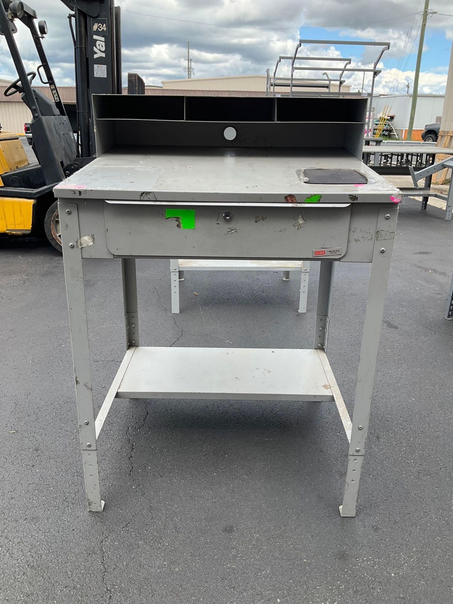 ULINE WORK STATION TABLE , APPROX 35? W x 30? L x 50? T - Image 2 of 5