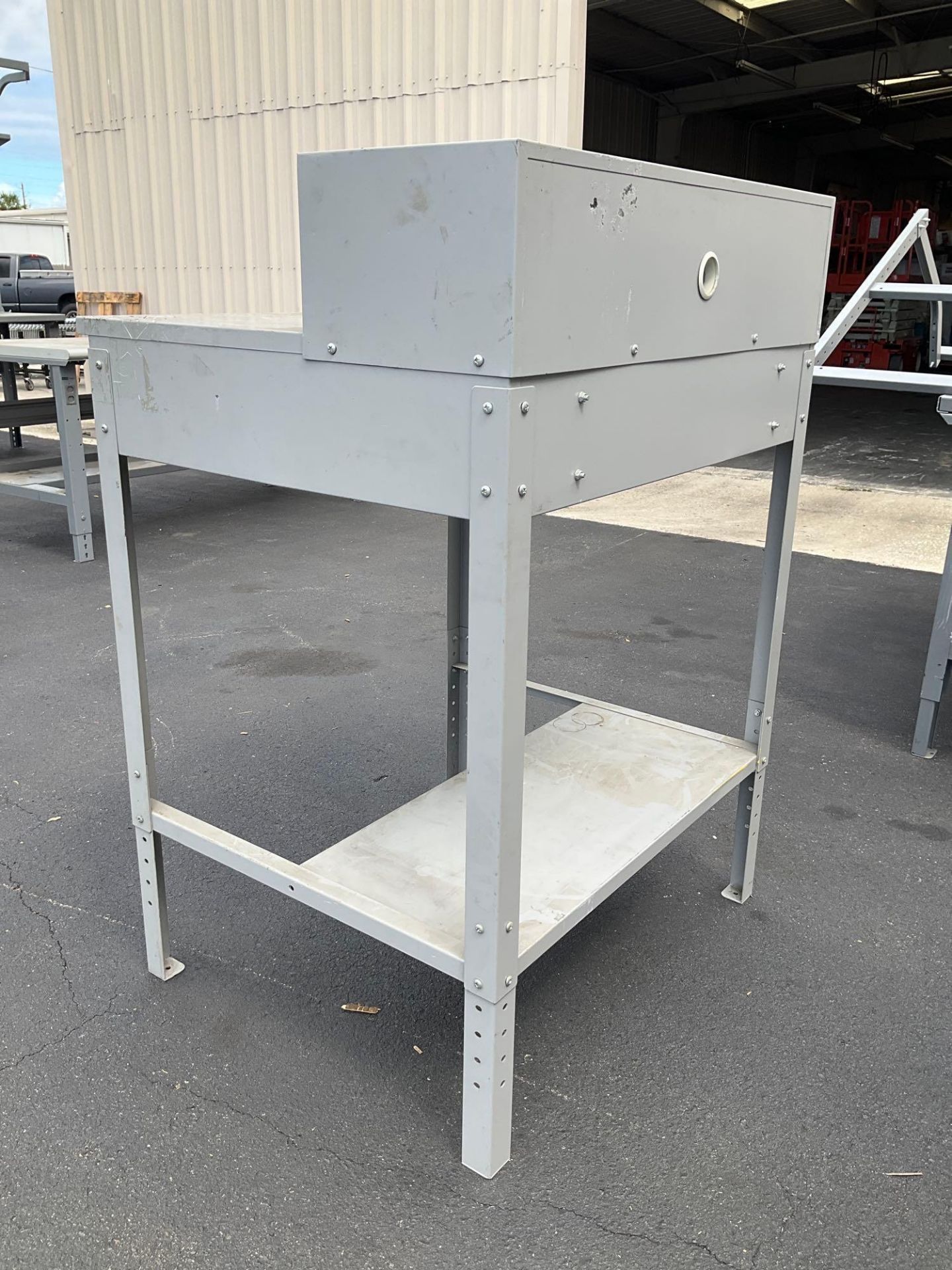 ULINE WORK STATION TABLE , APPROX 35? W x 30? L x 50? T - Image 4 of 5