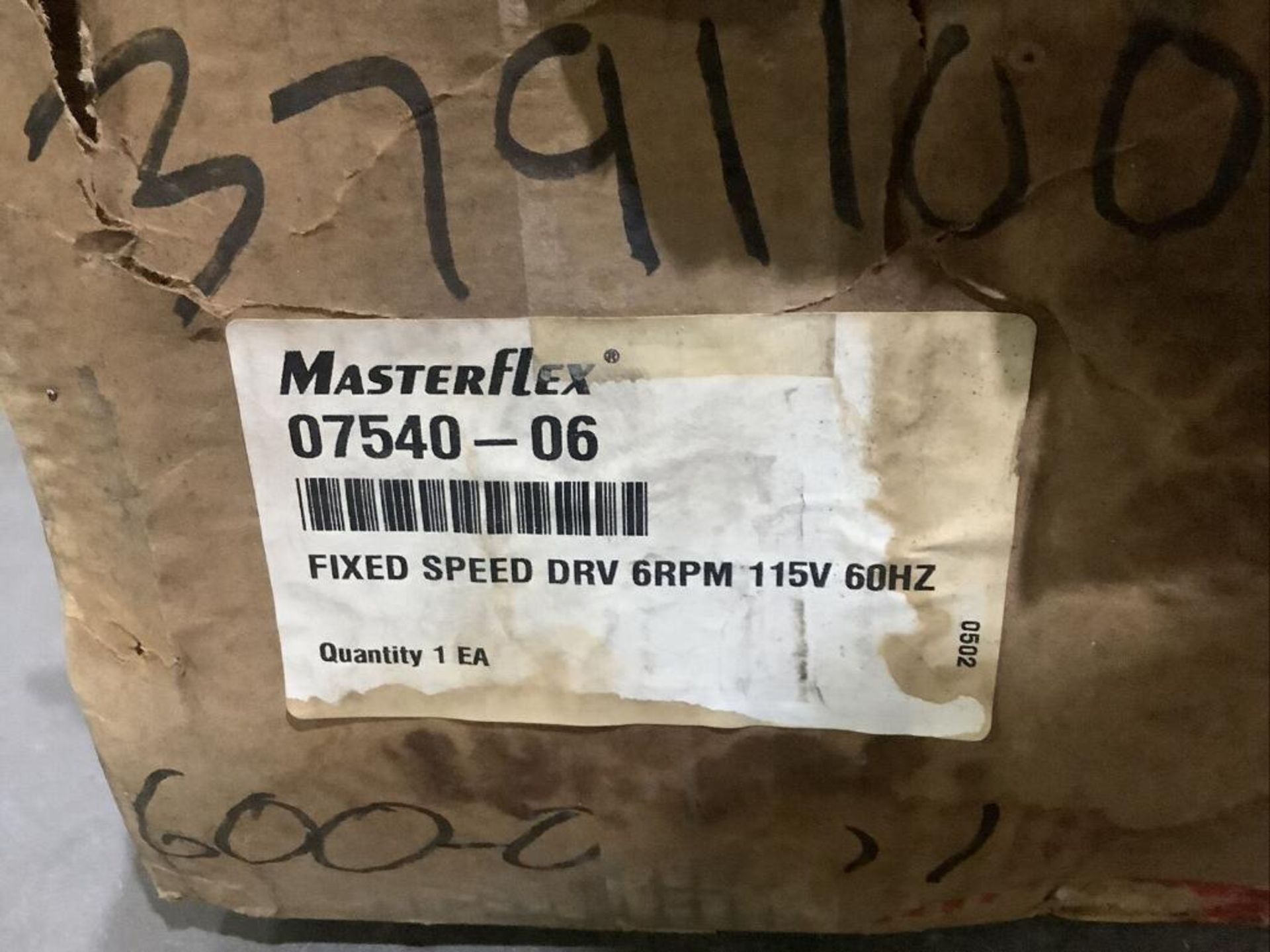 COLE PARMER MASTERFLEX 07540-06 FIXED-SPEED DRIVE 6RPM 115V 60HZ - Image 6 of 6