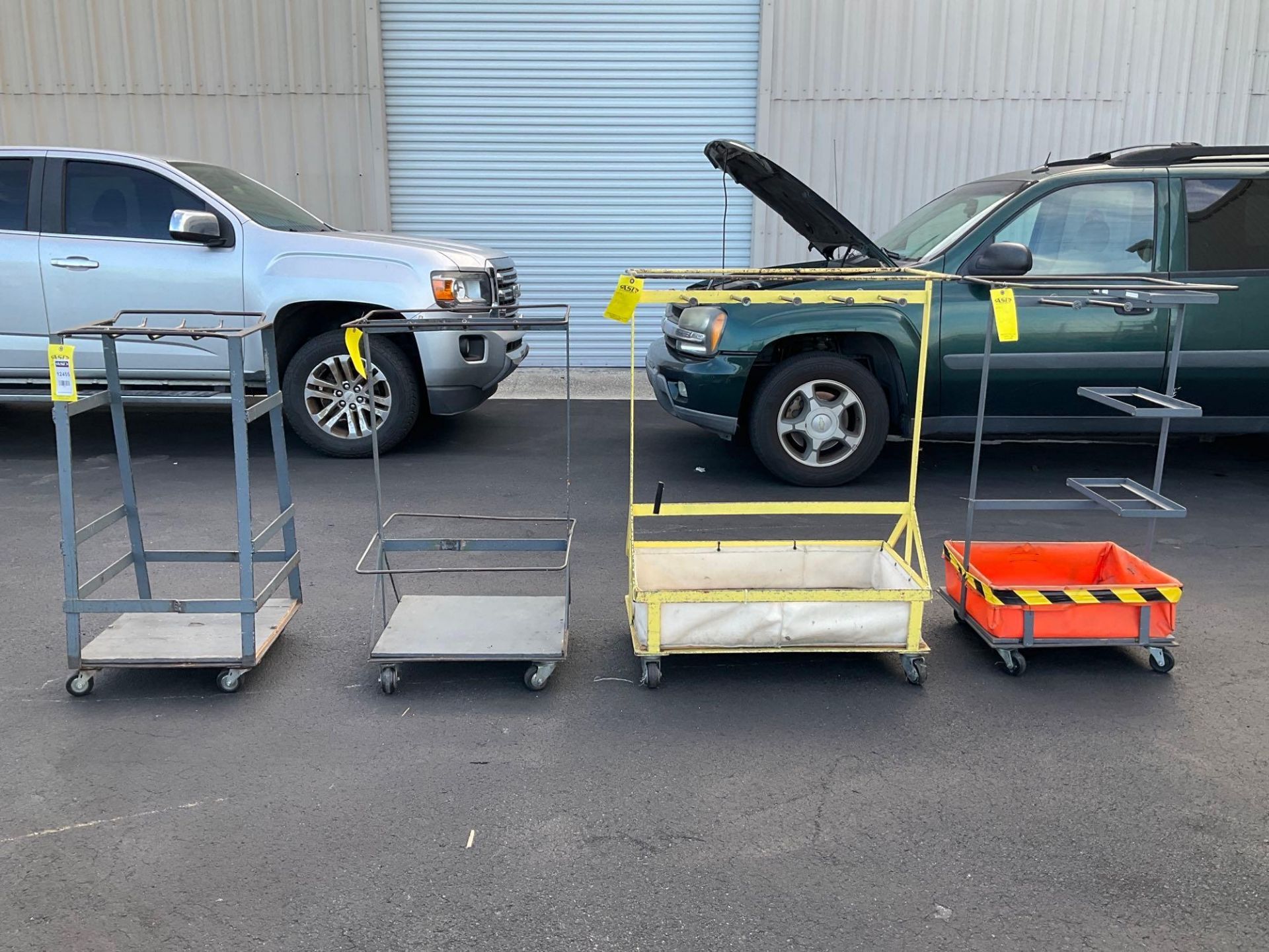 ( 4 ) ROLLING CARTS , APPROX 22" W...x 20? L x 42? T , APPROX 24" W...x 20? L - Image 2 of 10