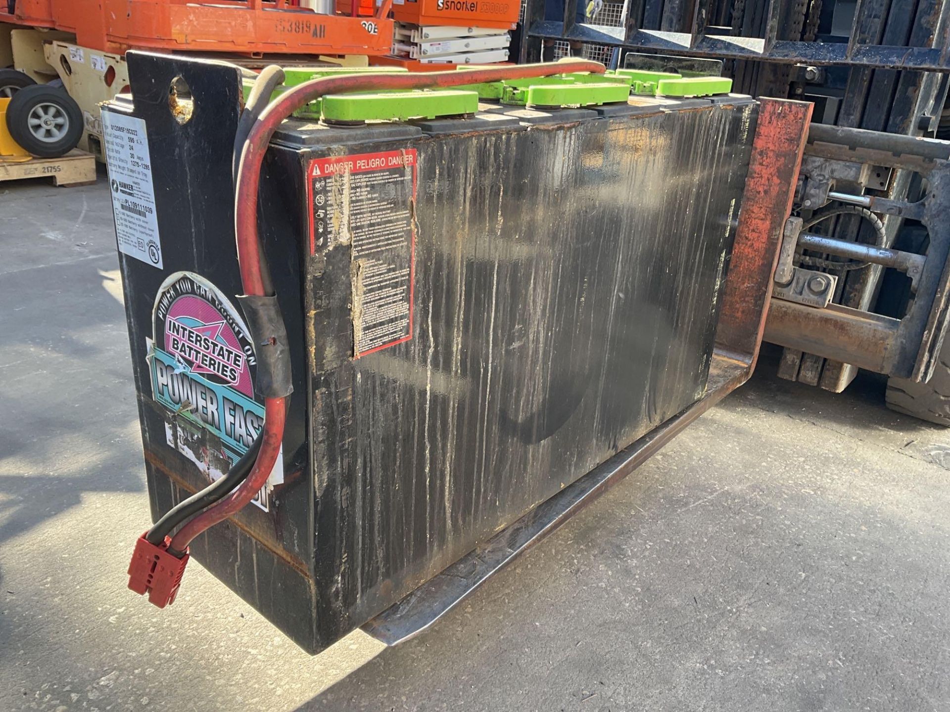 INTERSTATE BATTERIES FORKLIFT BATTERY TYPE 012085F15C02I, APPROX 24V, APPROX 36" W x 13" L x 23".... - Image 2 of 4