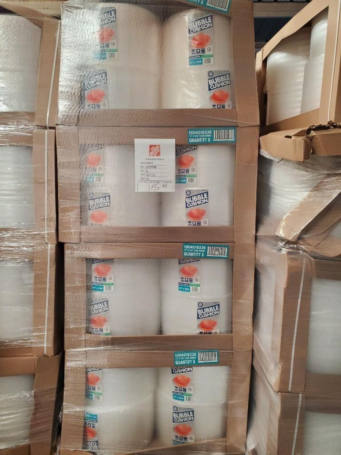 ONE SKID/STACK OF BUBBLE WRAP, 250' X 12" X 3/16", 32 ROLLS PER PALLET - Image 2 of 4