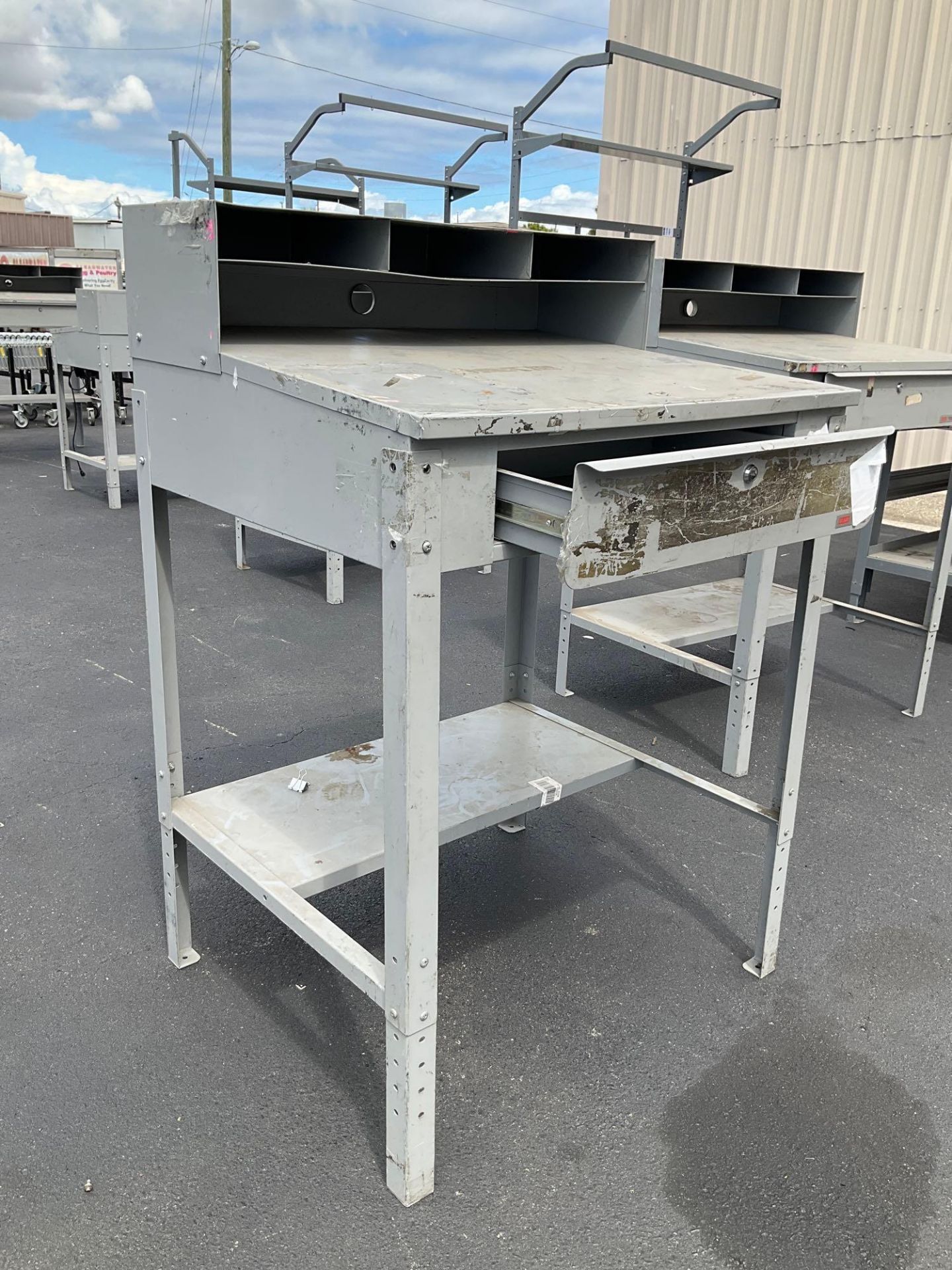 ULINE WORK STATION TABLE , APPROX 35? W x 30? L x 50? T - Image 3 of 5