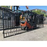 SET OF UNUSED GREAT BEAR 20FT BI PARTING WROUGHT IRON GATES, 10FT EACH PIECE (20' TOTAL WIDTH). 2