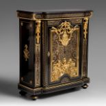 A Napoleon III Boulle work 'meuble d'appui', stamped 'Tahan a Paris' (1813-1892), H 116 cm - W 103 c