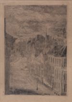 James Ensor (1860-1949), 'Van Iseghem Boulevard te Oostende' (1889), etching and drypoint on simili