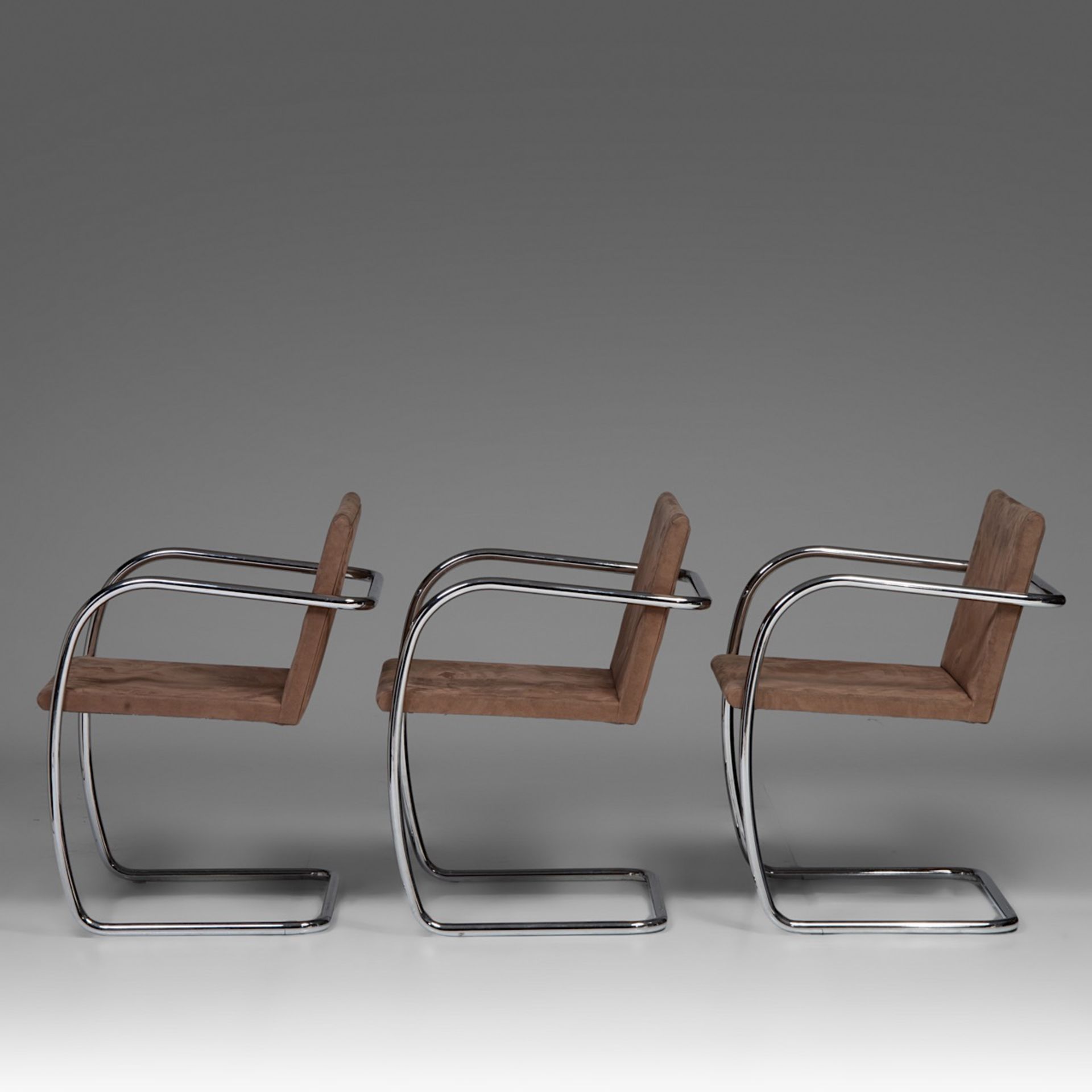 A set of 6 tubular Brno chairs by Ludwig Mies van der Rohe for Knoll, marked, H 78 - W 55 cm - Image 4 of 17
