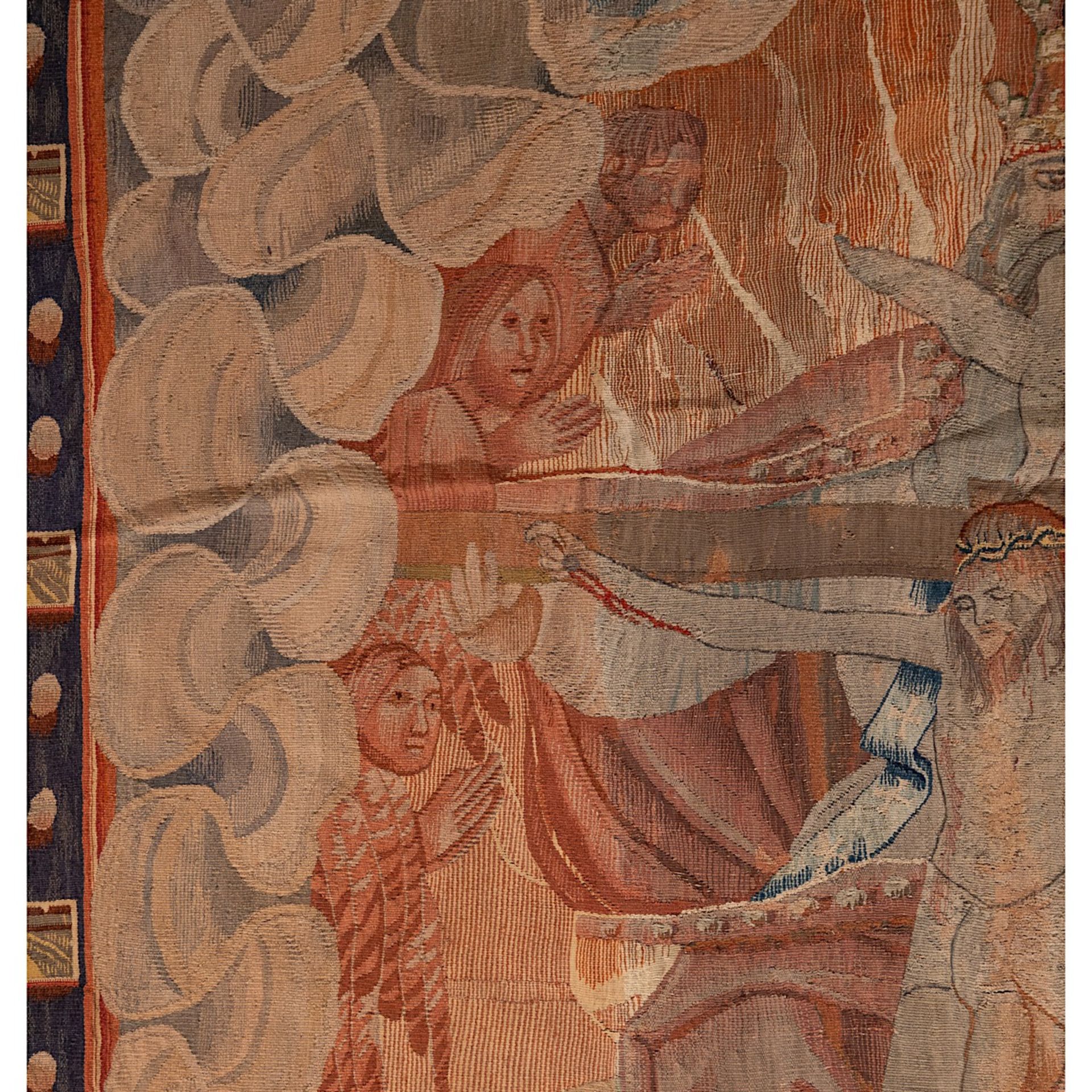 An Italian woollen tapestry depicting 'the Holy Trinity', 173,5 x 259 cm - Image 5 of 7